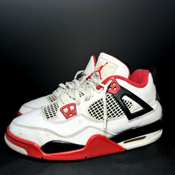 Size 7 - Nike Air Jordan 4 Retro OG GS Fire Red 2020 Men's Shoes - Picture 8 of 8